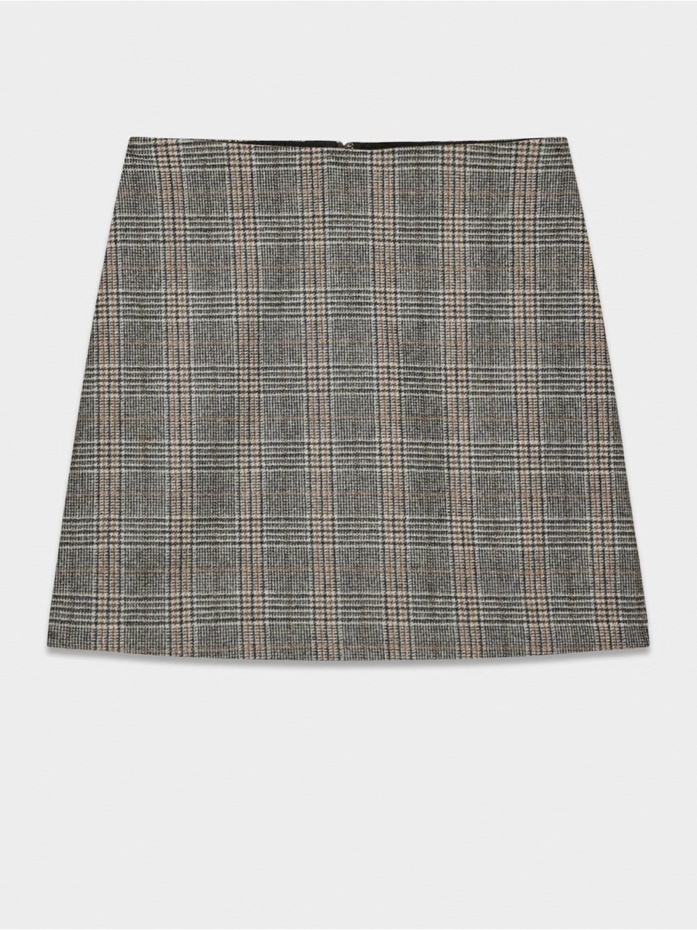 Aritzia Gray Plaid Mini Skirt
